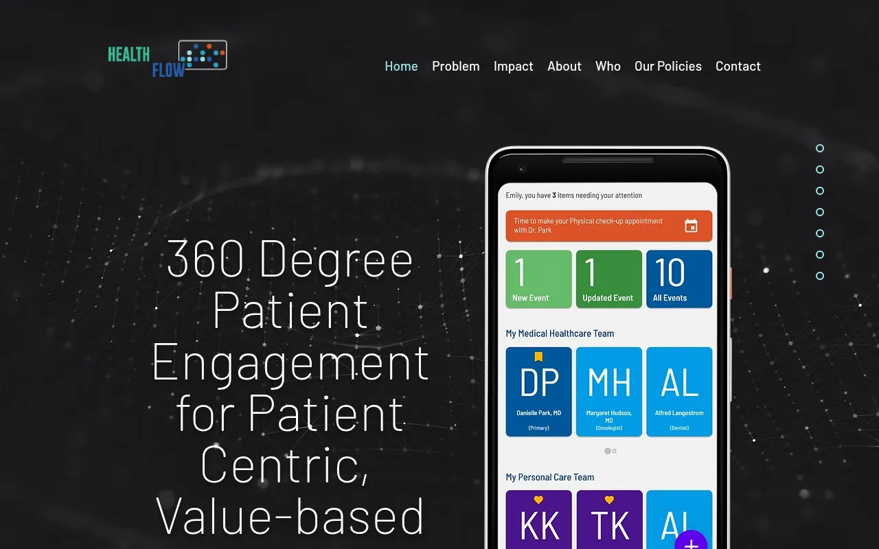healthflow software interface screenshot