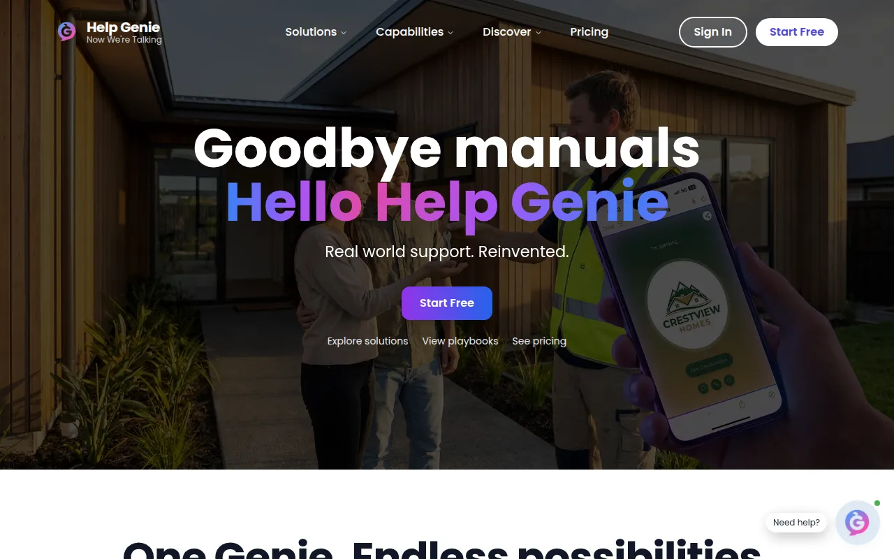 Help Genie software interface screenshot