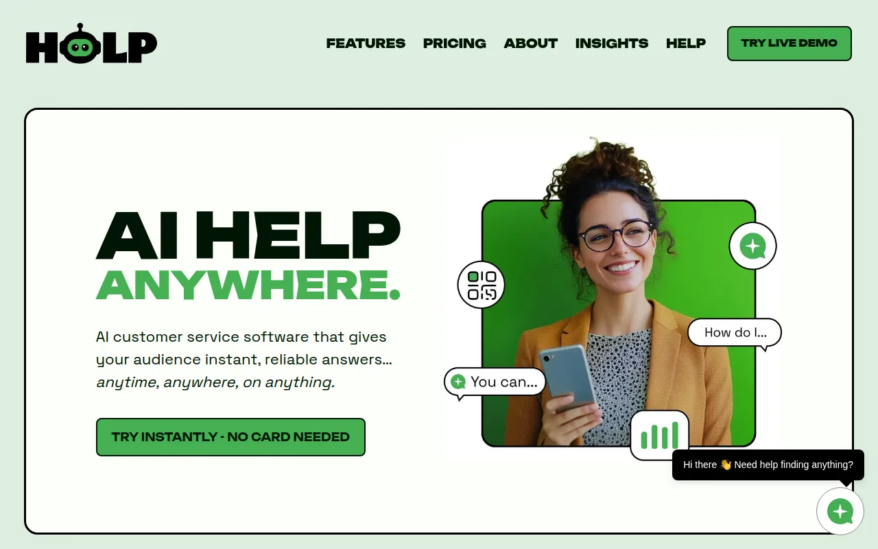 HOLP software interface screenshot