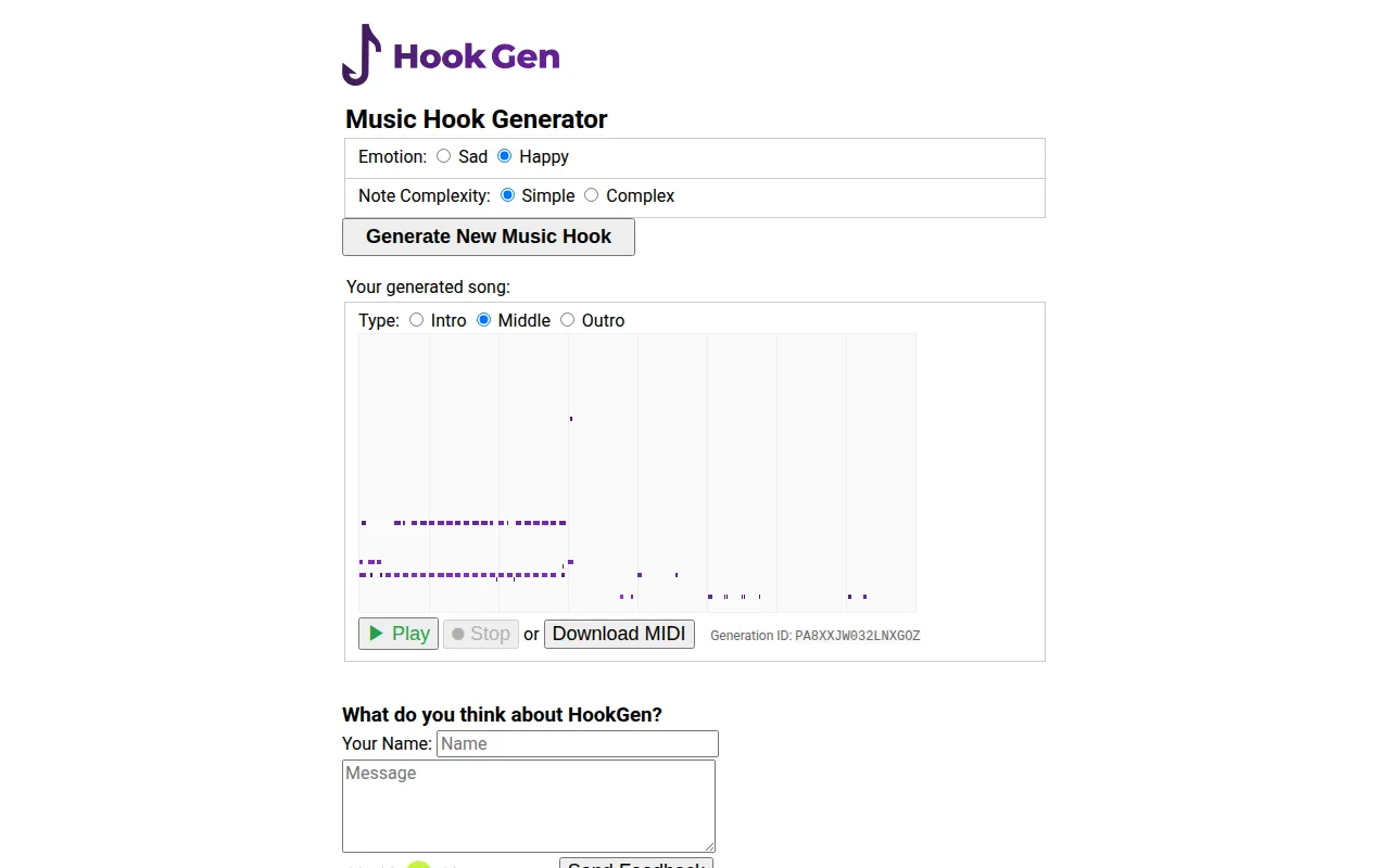 HookGen software interface screenshot