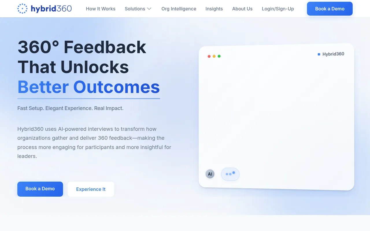 Hybrid360 software interface screenshot
