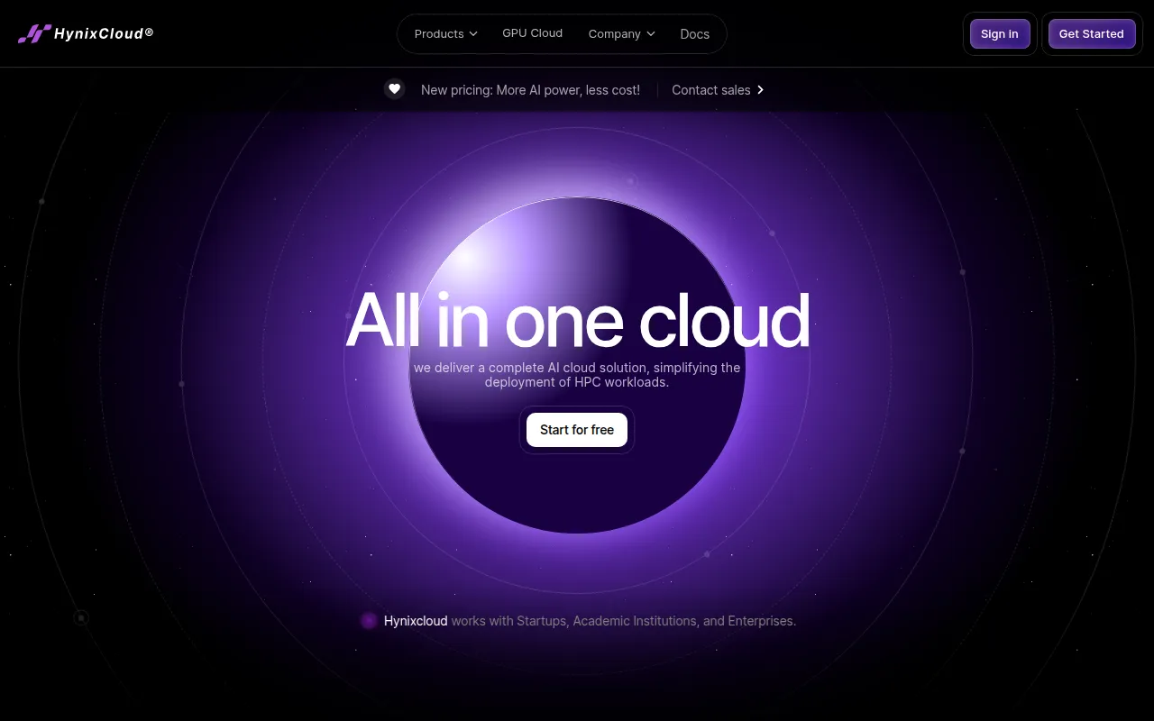 HynixCloud software interface screenshot