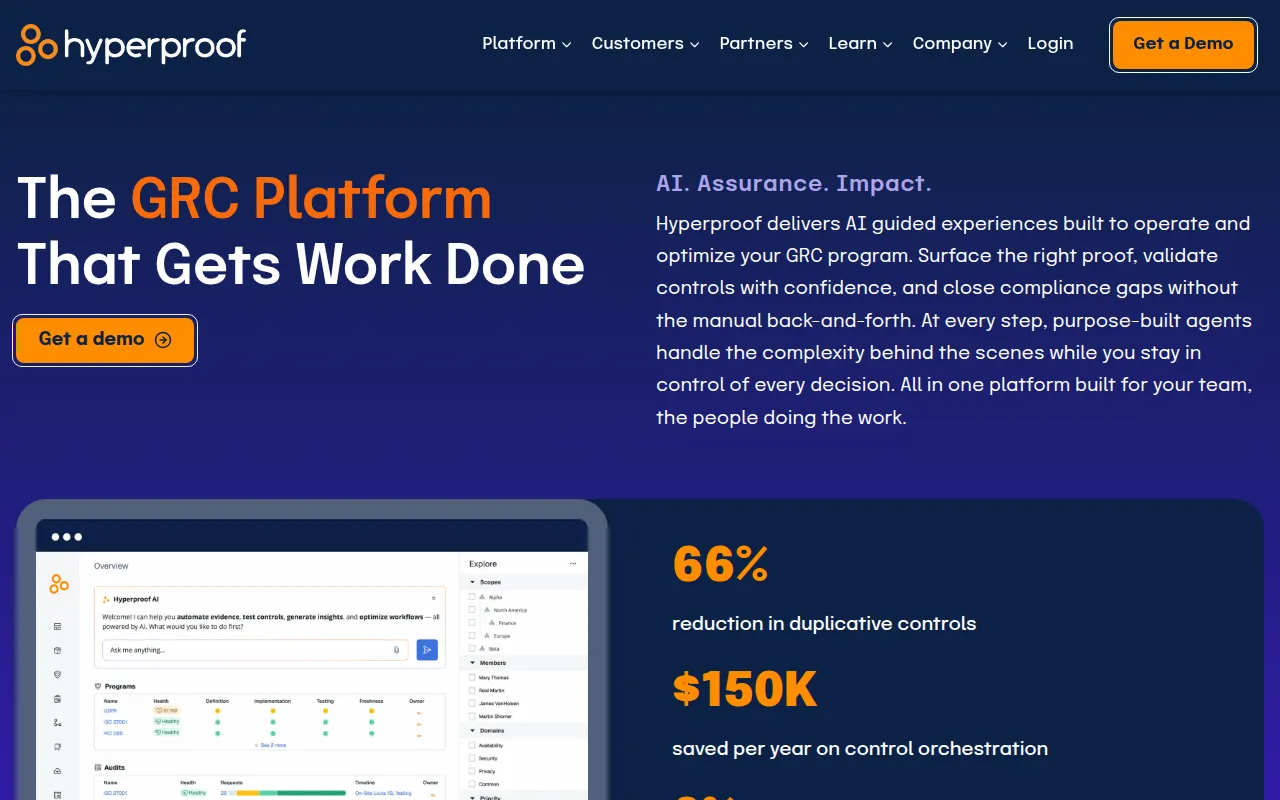 Hyperproof software interface screenshot