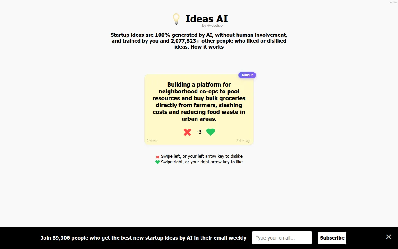 IdeasAI software interface screenshot