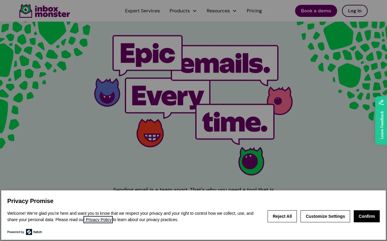 Inbox Monster software interface screenshot