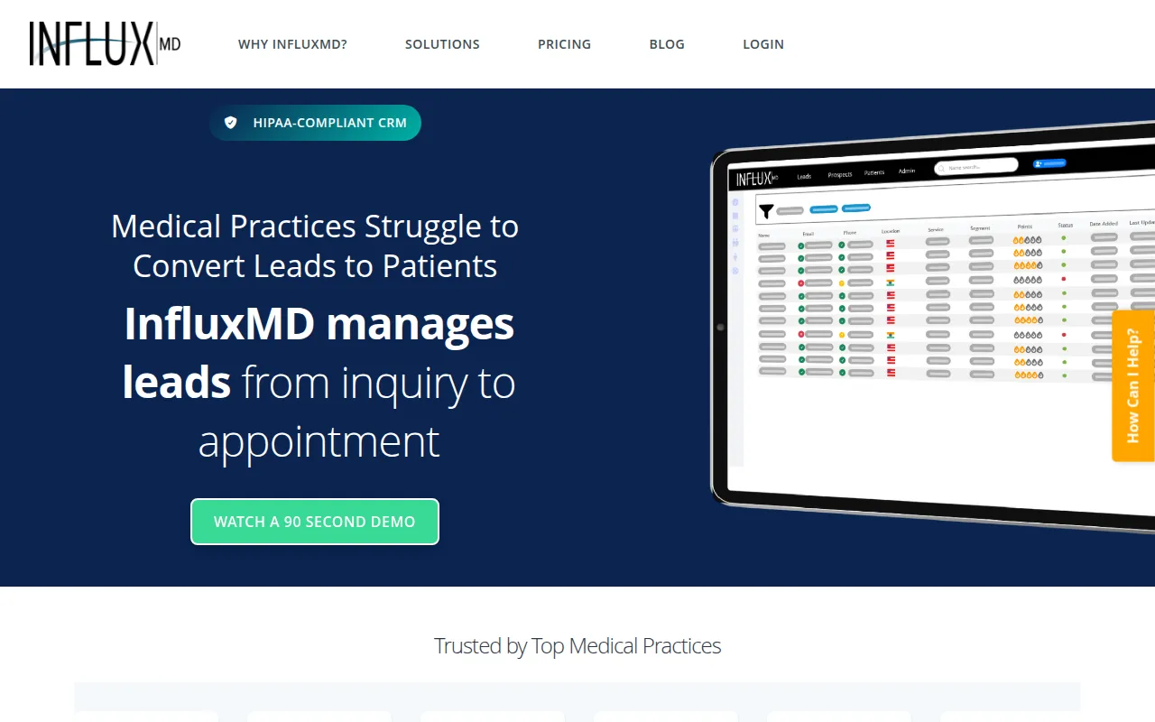 influx md software interface screenshot