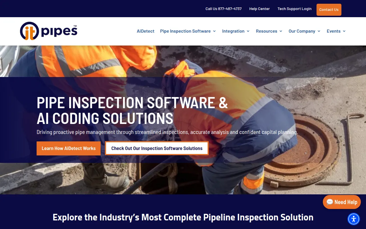 ITpipes software interface screenshot