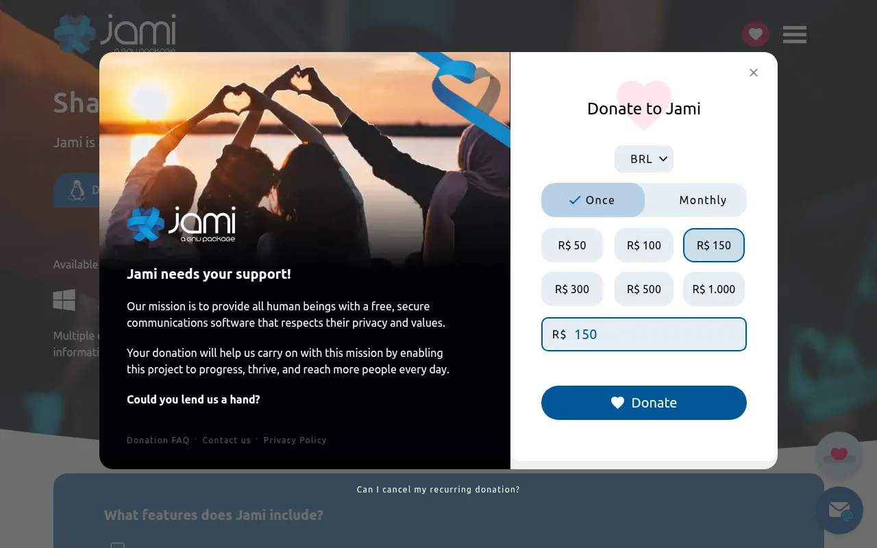 jami software interface screenshot