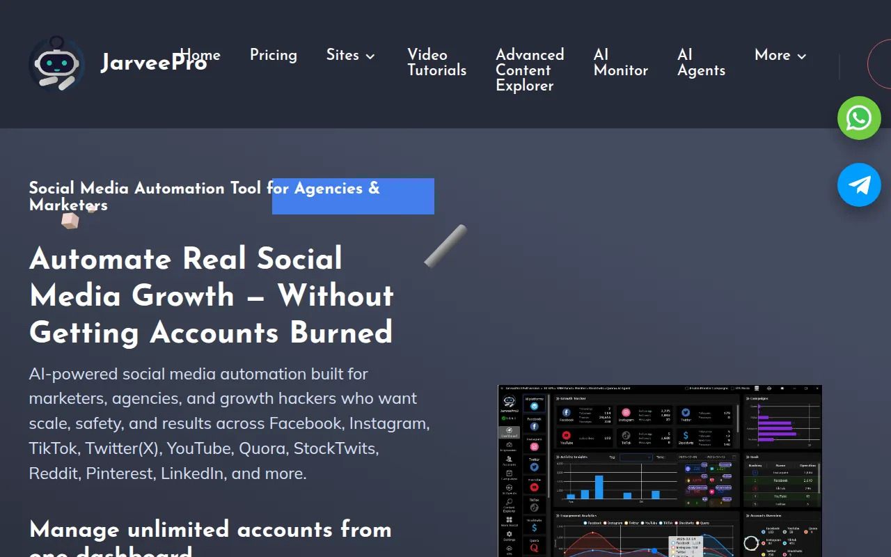 JarveePro software interface screenshot