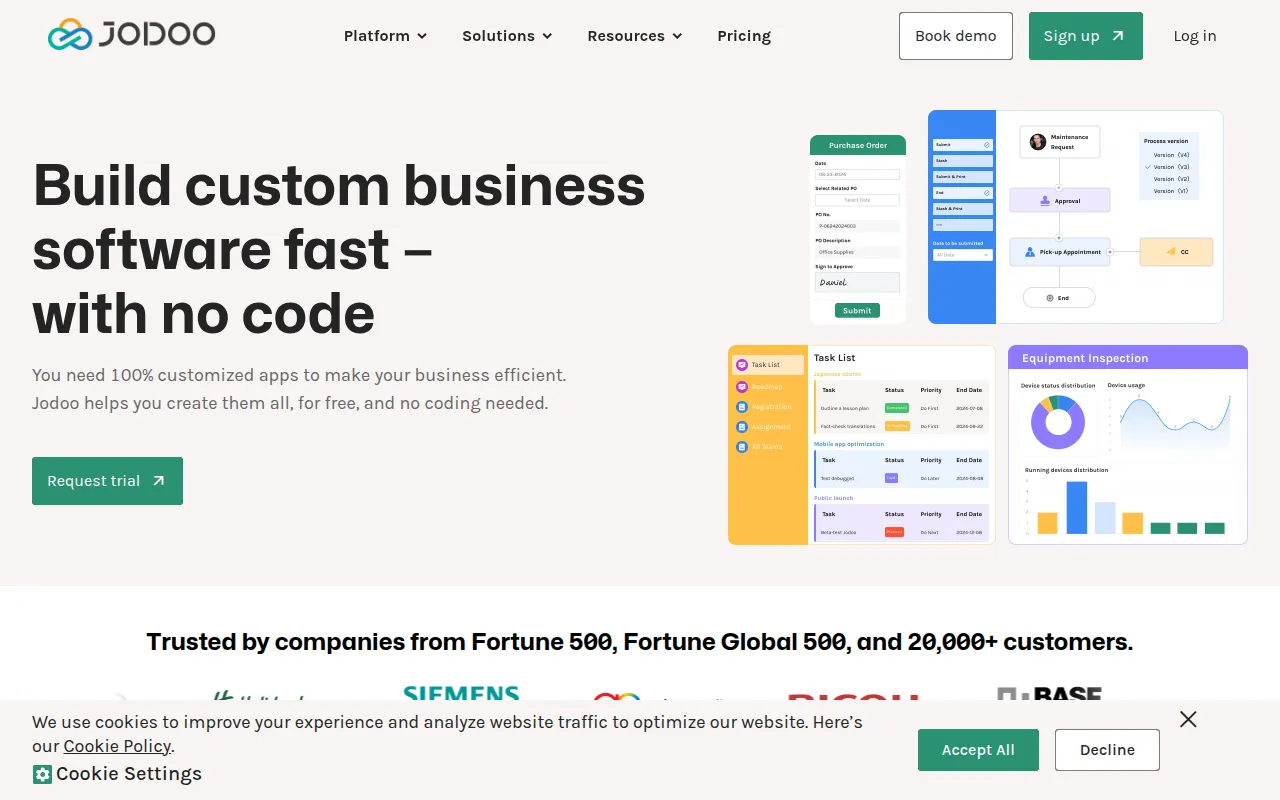 Jodoo software interface screenshot