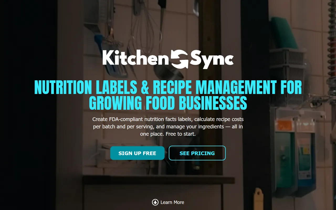 KitchenSync software interface screenshot