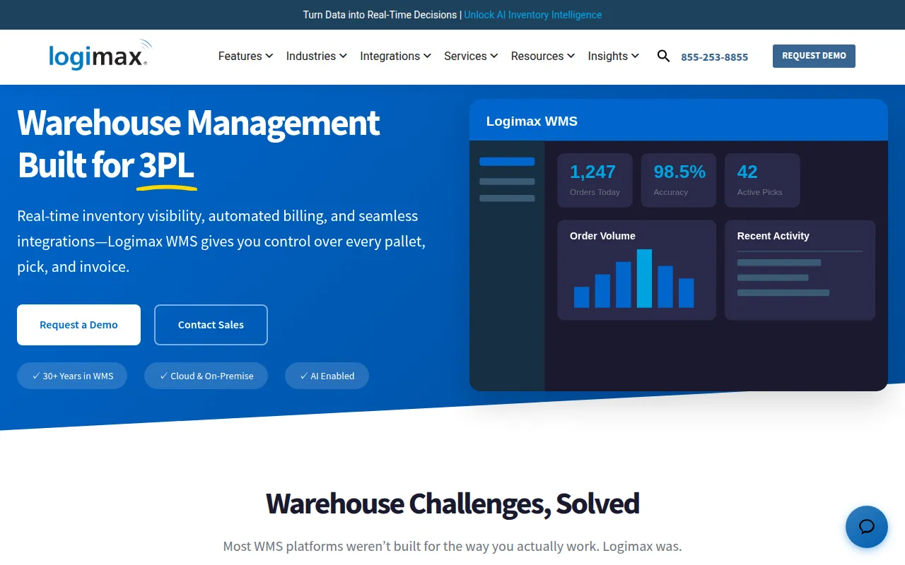 logimax wms software interface screenshot