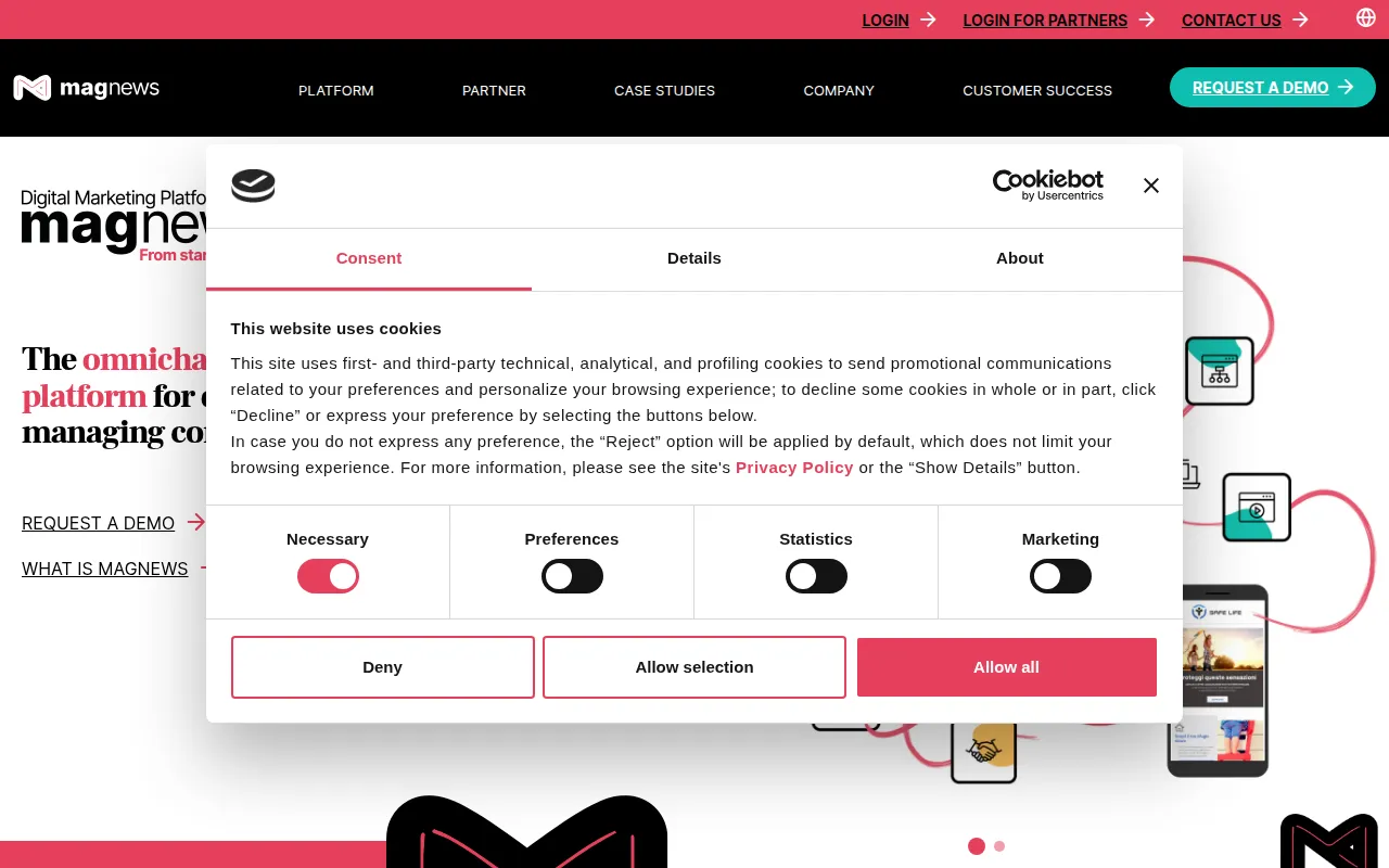 Magnews software interface screenshot
