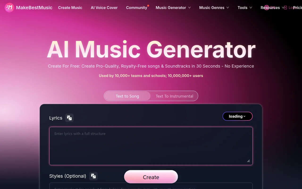 MakeBestMusic tools software interface screenshot
