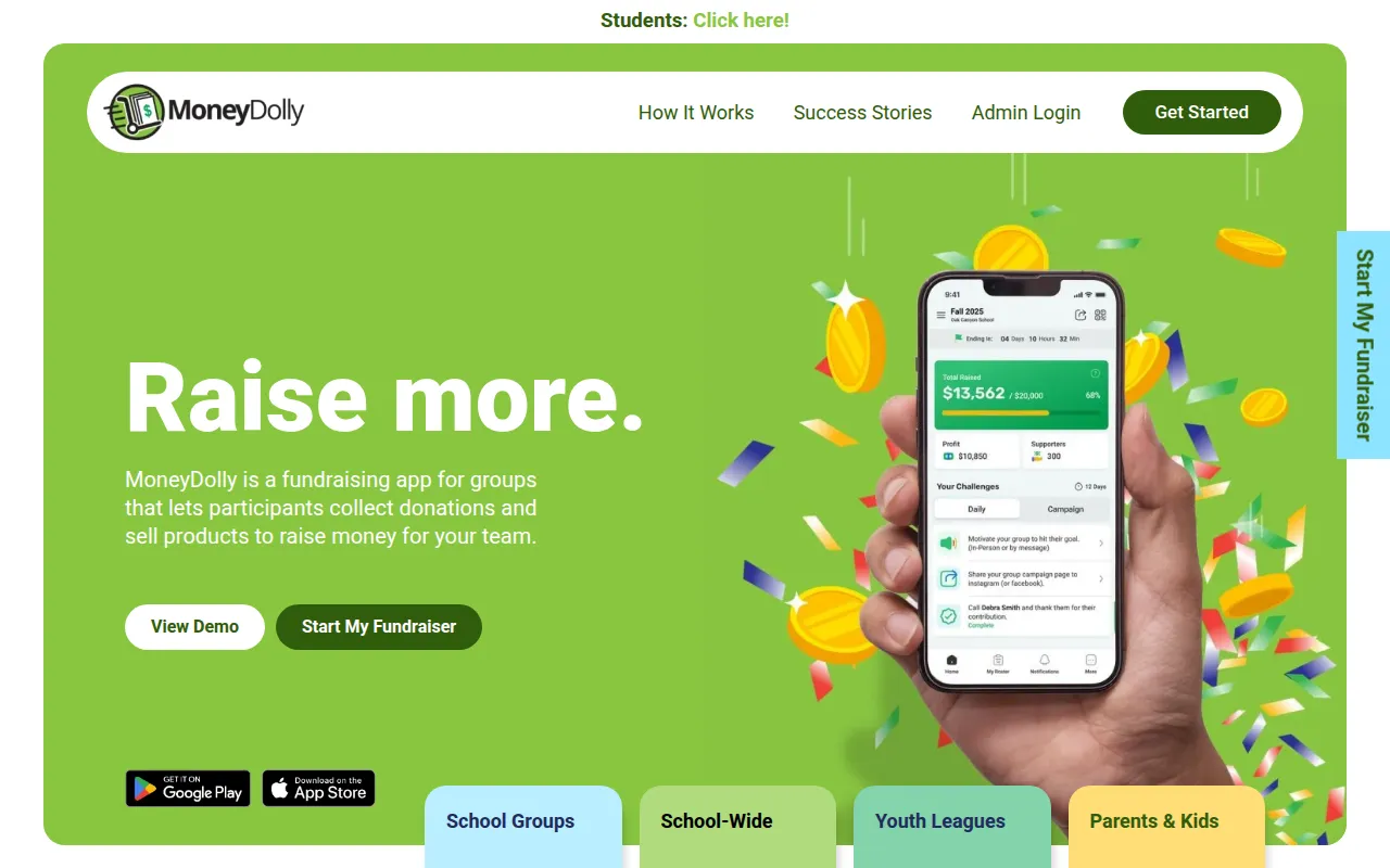 moneydolly software interface screenshot