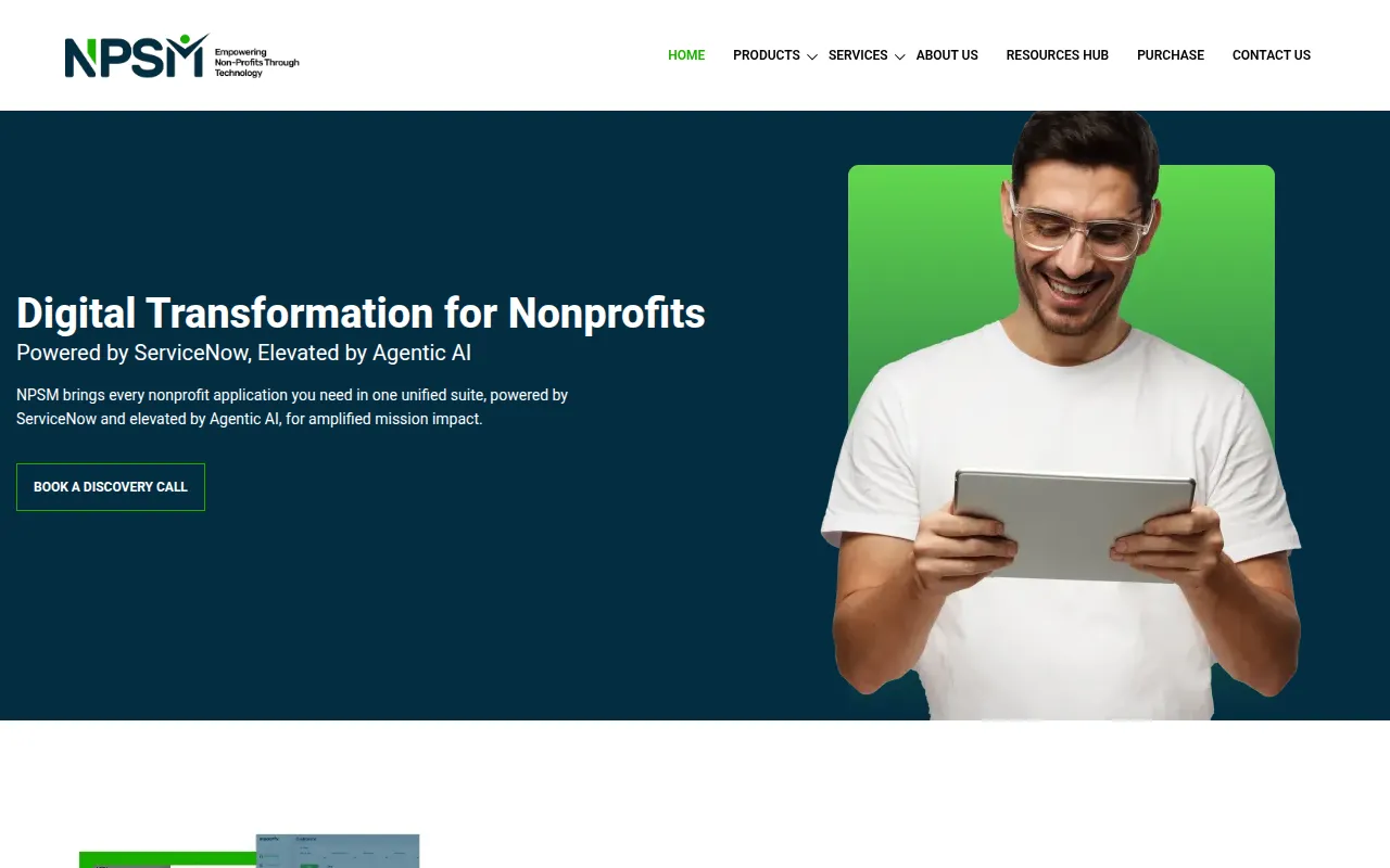 npsm cloud software interface screenshot