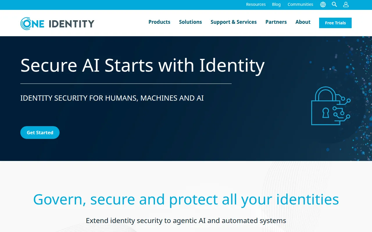 one identity software interface screenshot
