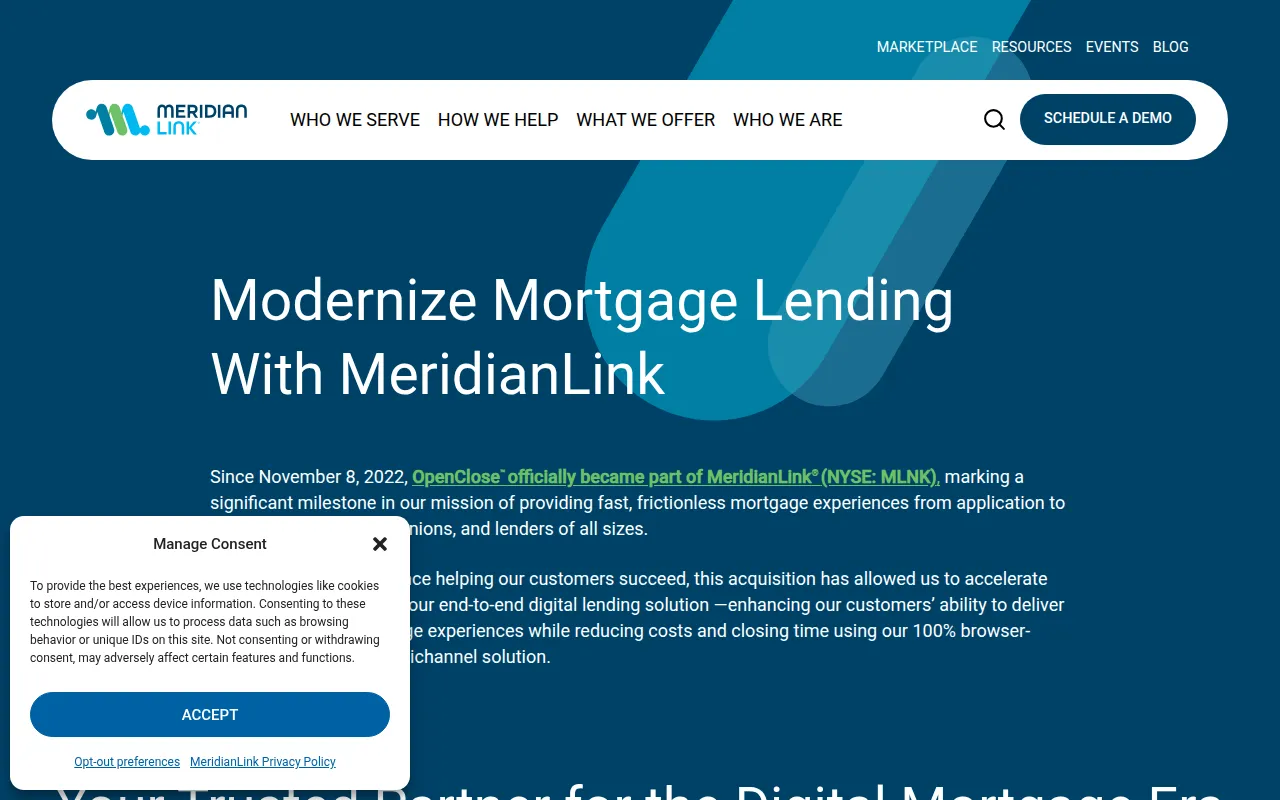 openclose openclose lending solution software interface screenshot