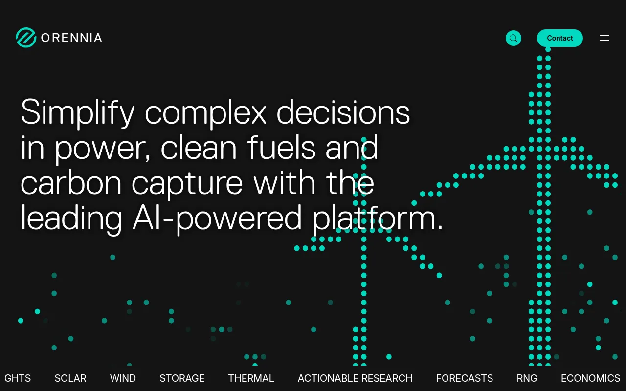 Orennia software interface screenshot