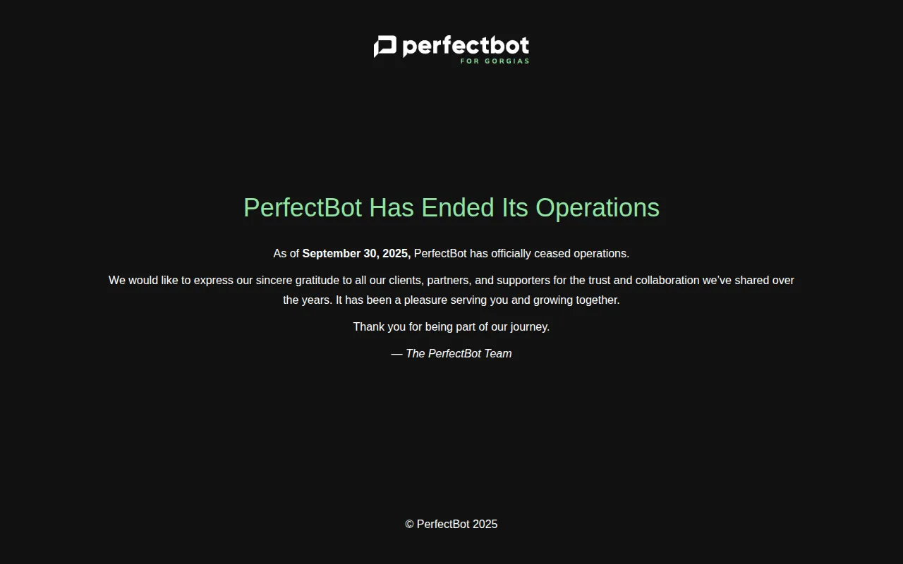perfectbot software interface screenshot