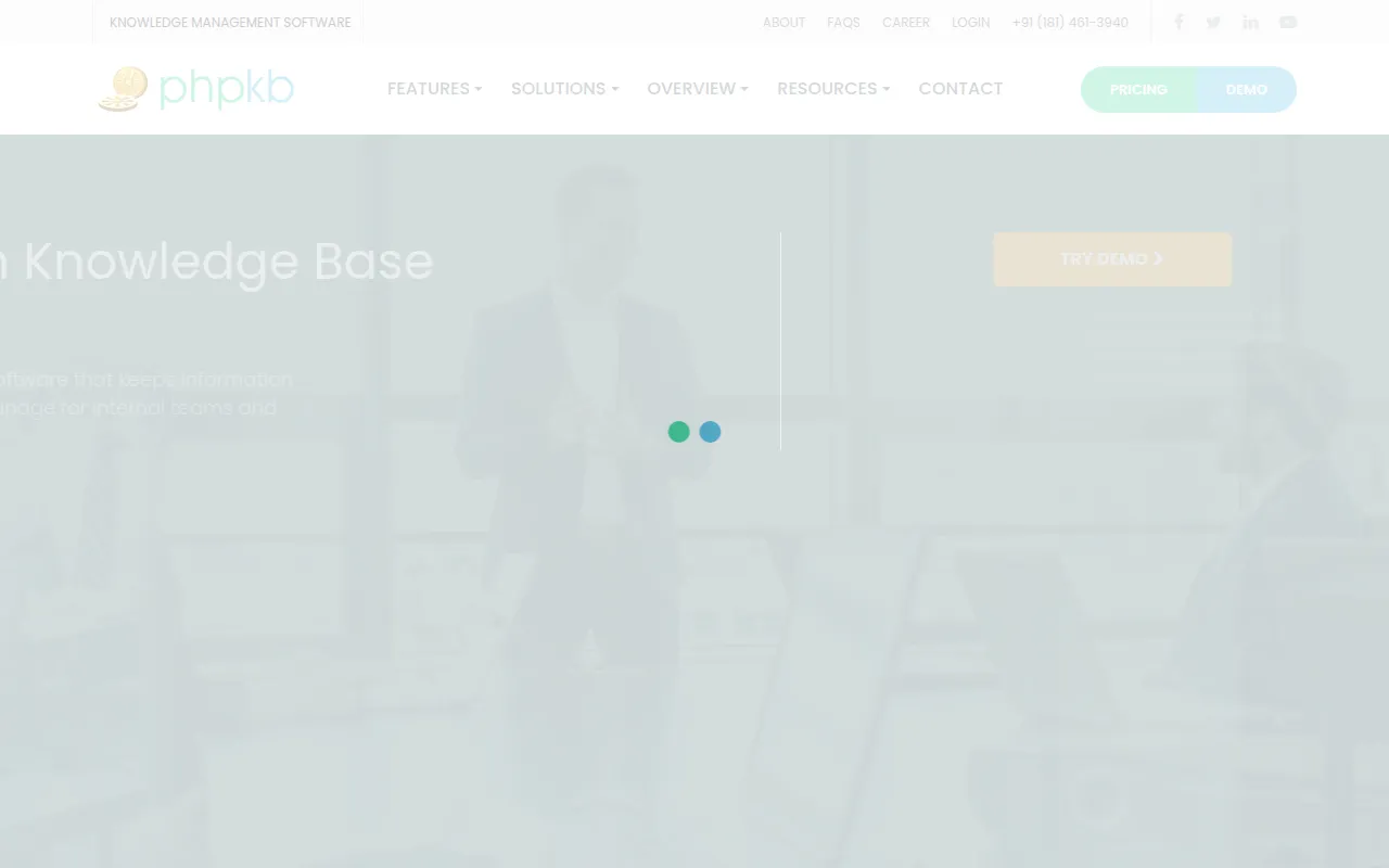 phpkb software interface screenshot