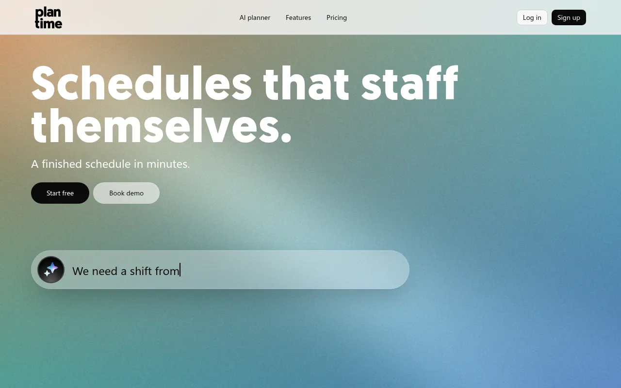 Plantime software interface screenshot