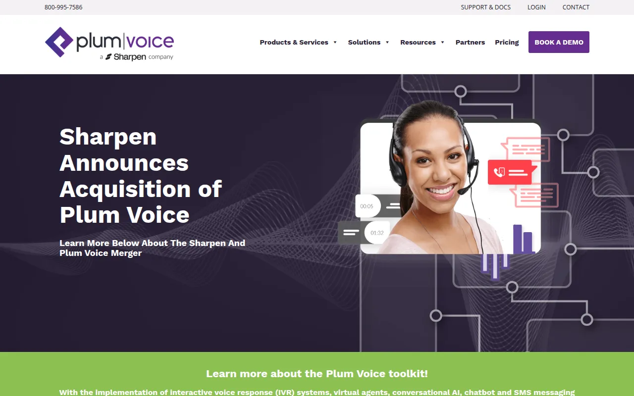 plum voice hosted ivr software interface screenshot