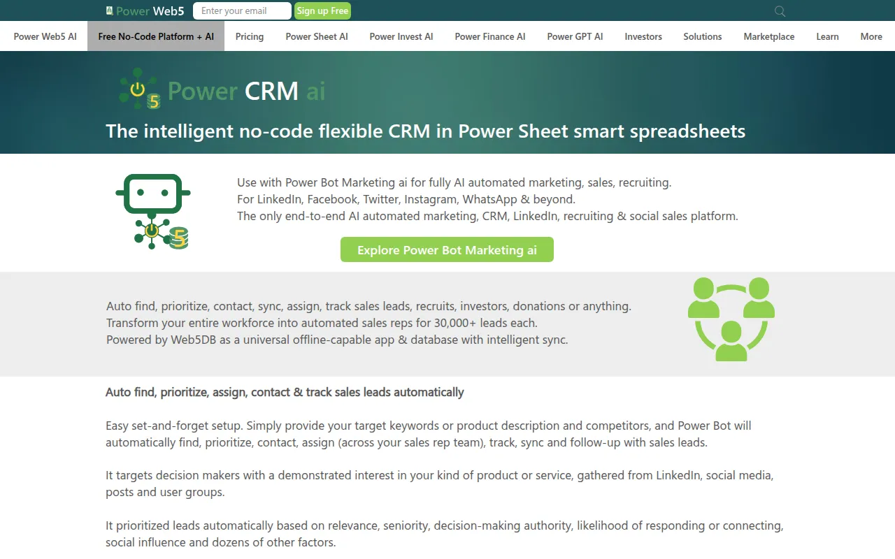 power crm software interface screenshot