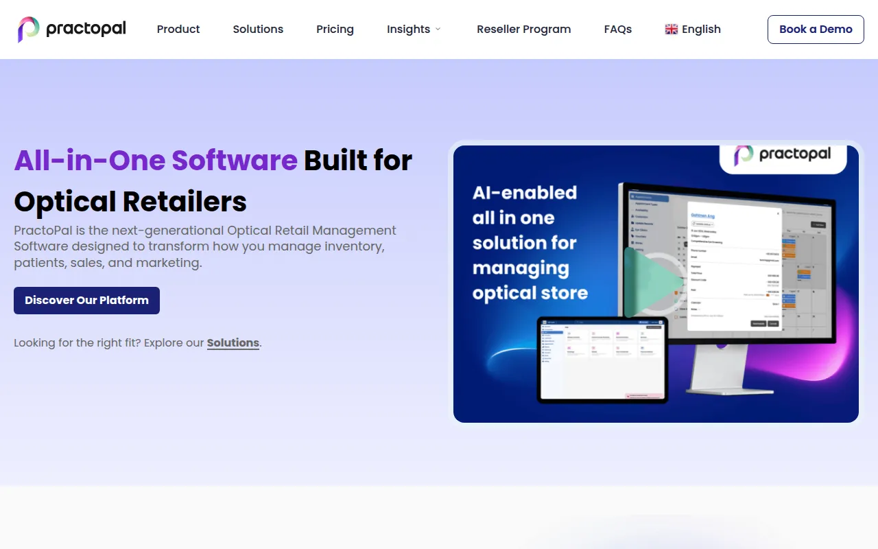 PractoPal software interface screenshot