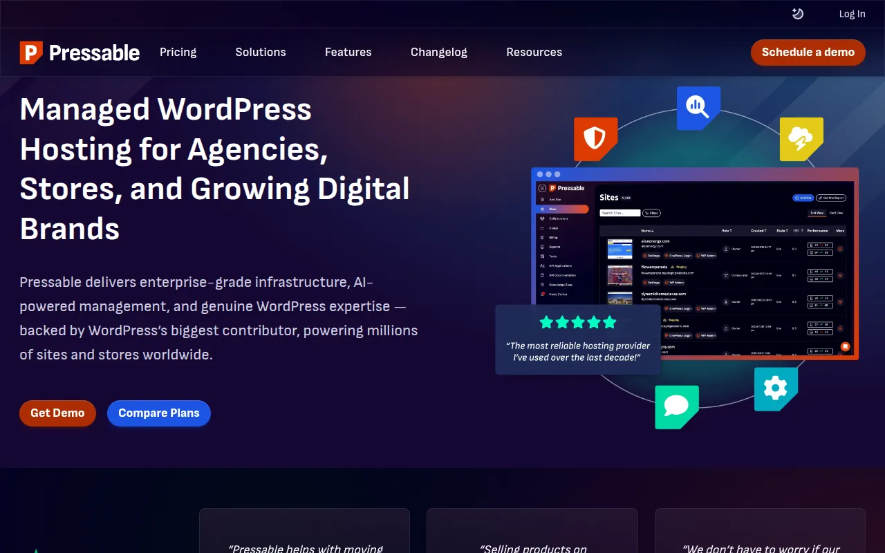 pressable software interface screenshot