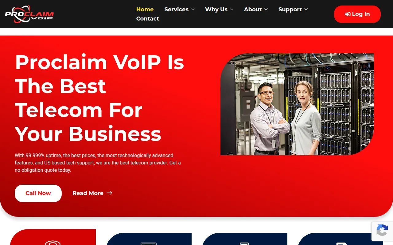 proclaim voip software interface screenshot