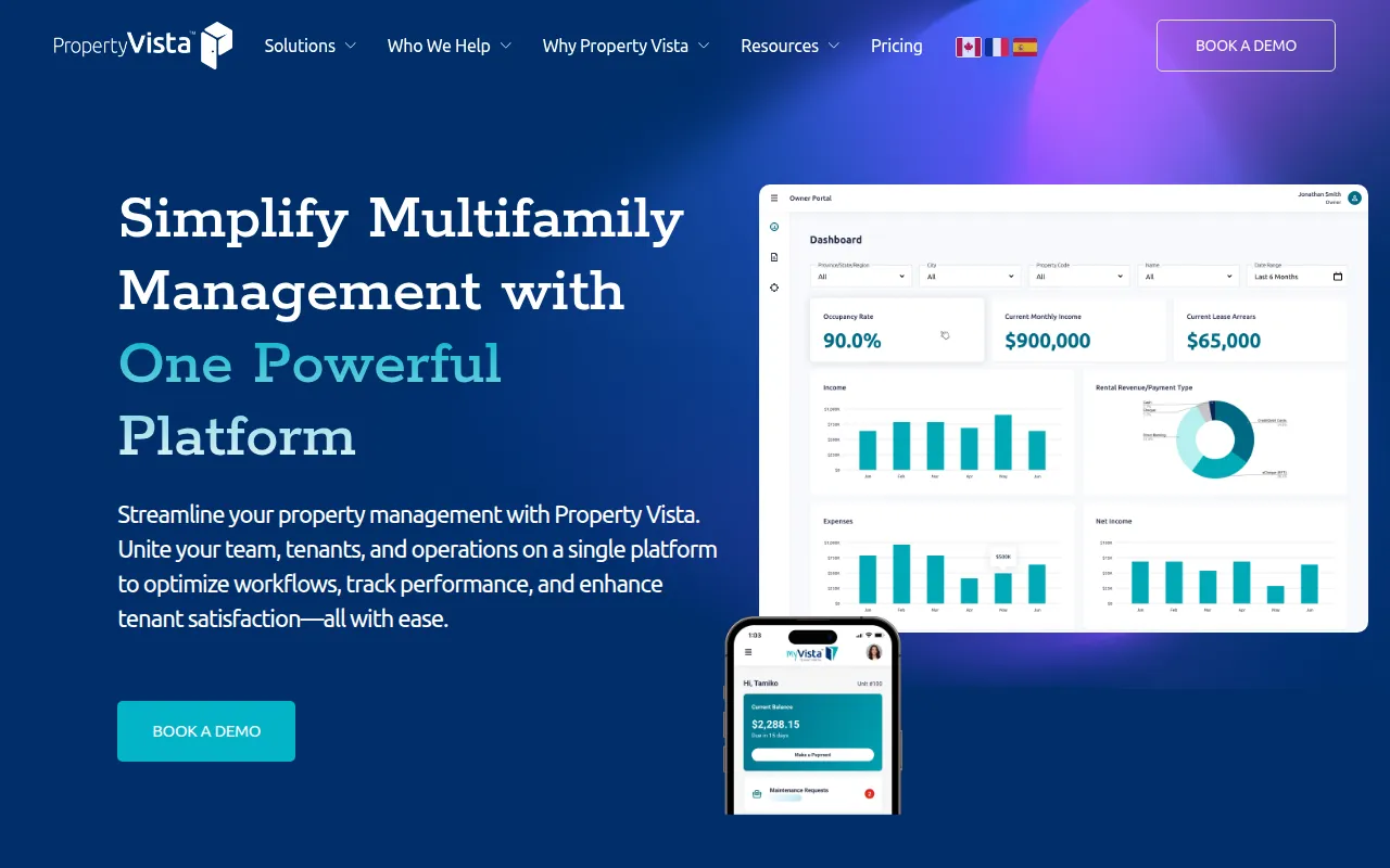 propertyvista software interface screenshot