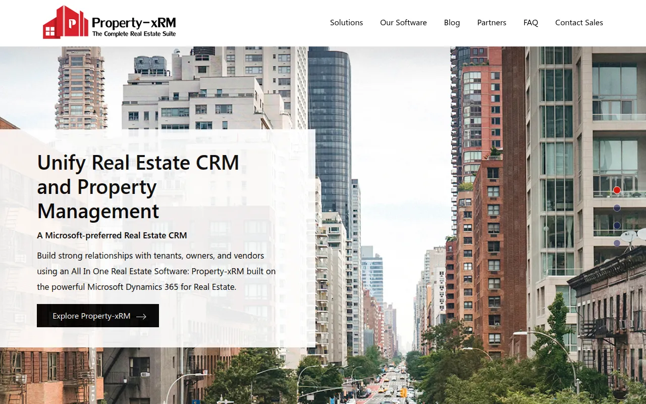 property xrm software interface screenshot