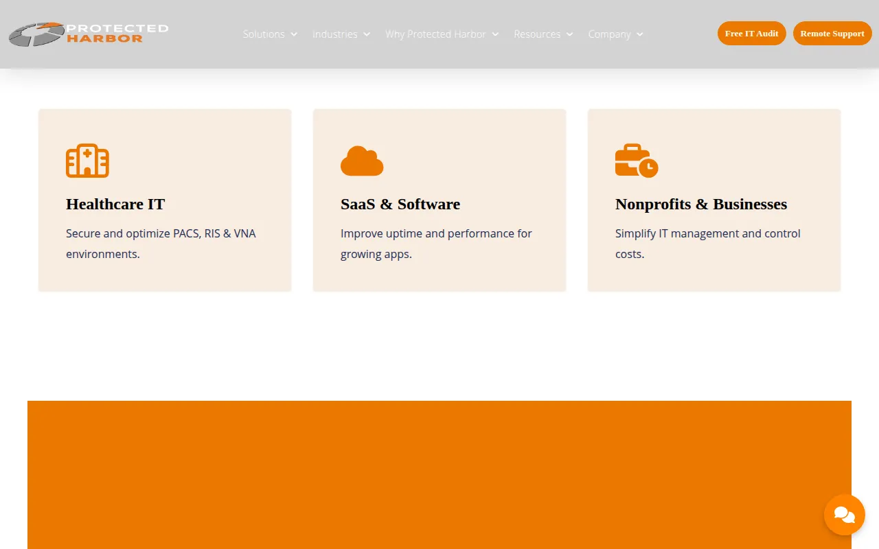 protected harbor software interface screenshot