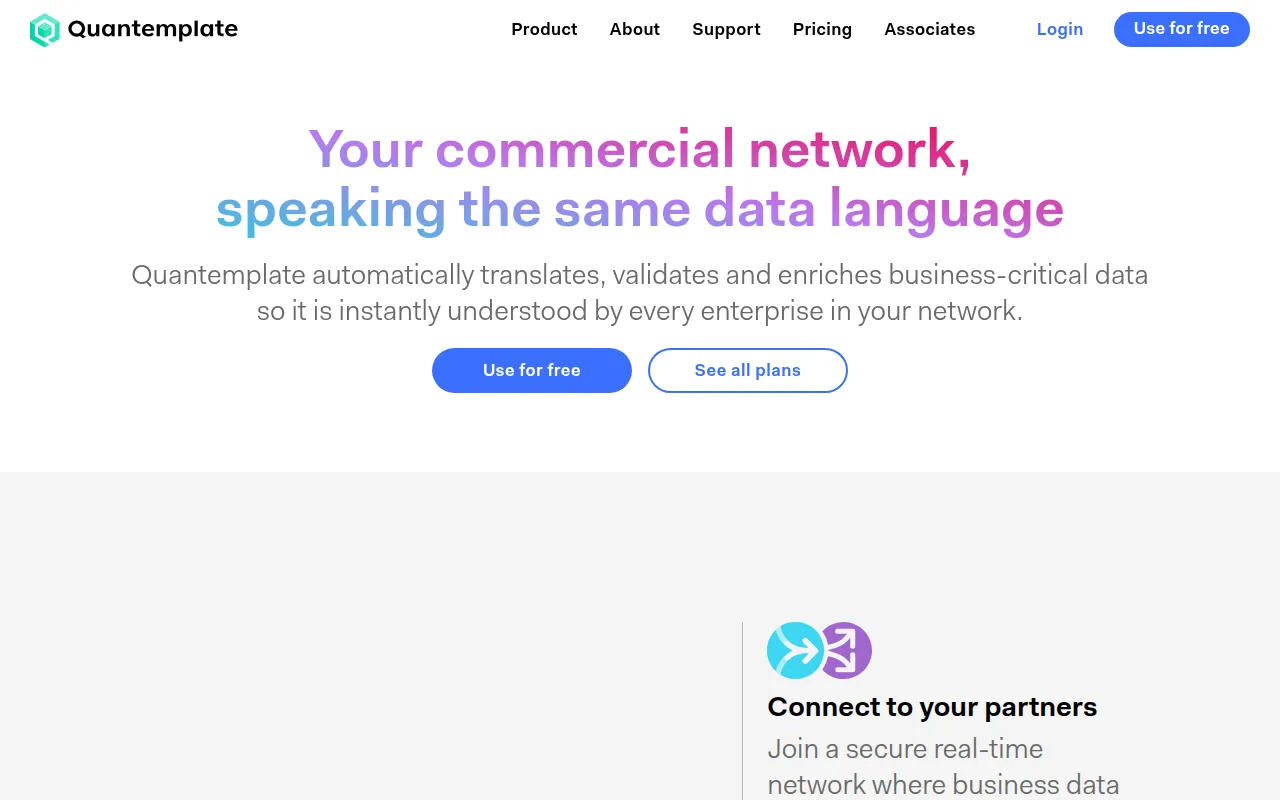 quantemplate software interface screenshot
