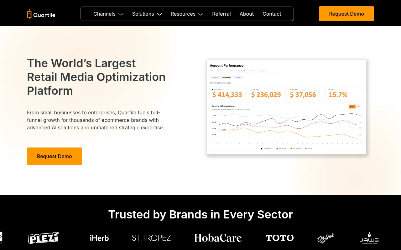 quartile software interface screenshot