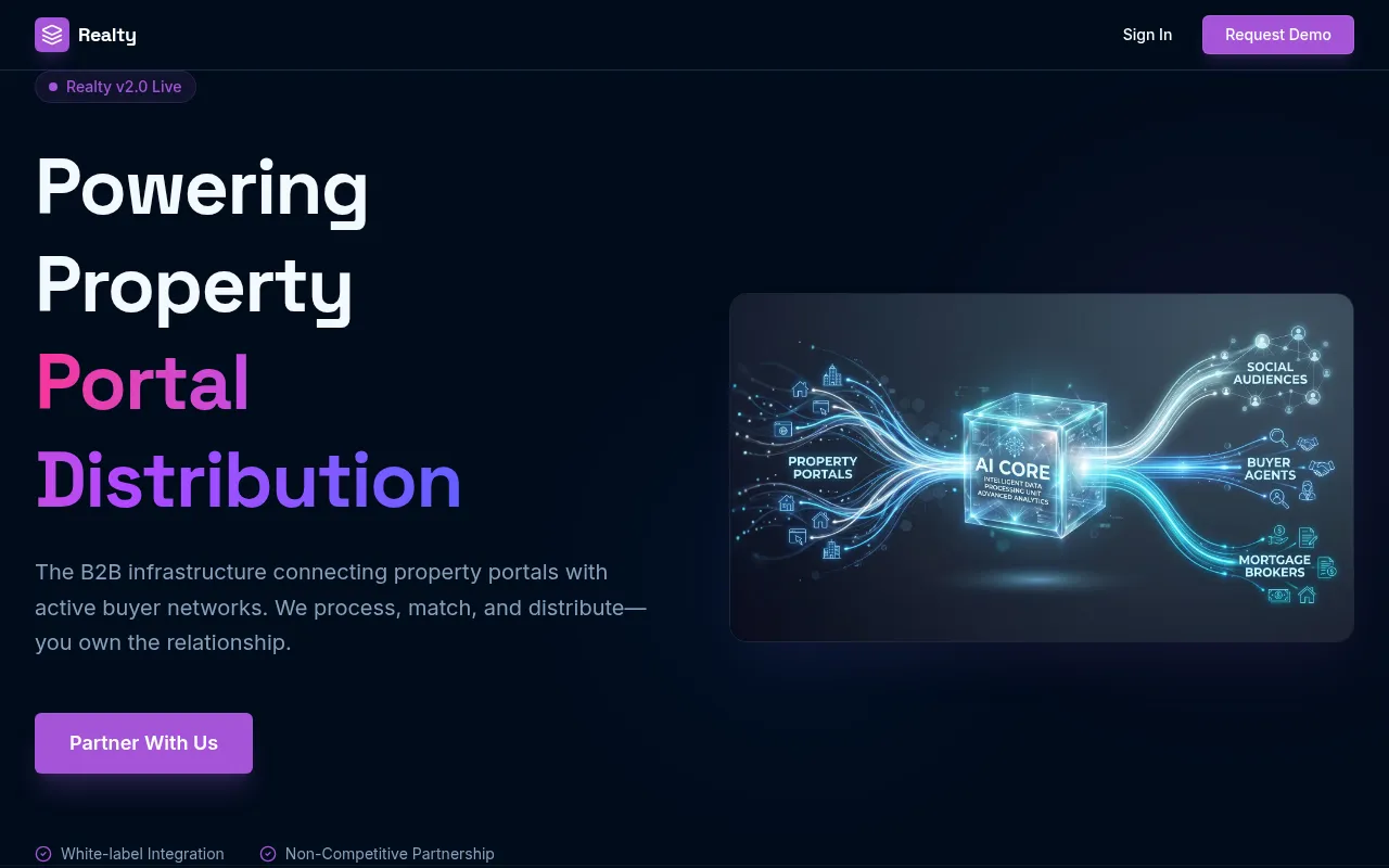 Realty software interface screenshot