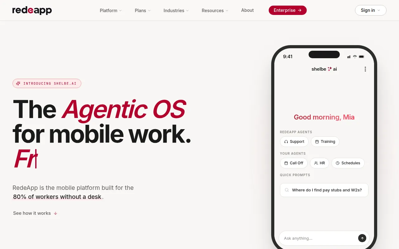 red e app software interface screenshot