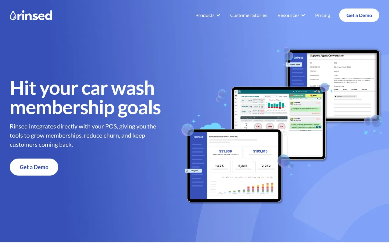 rinsed software interface screenshot