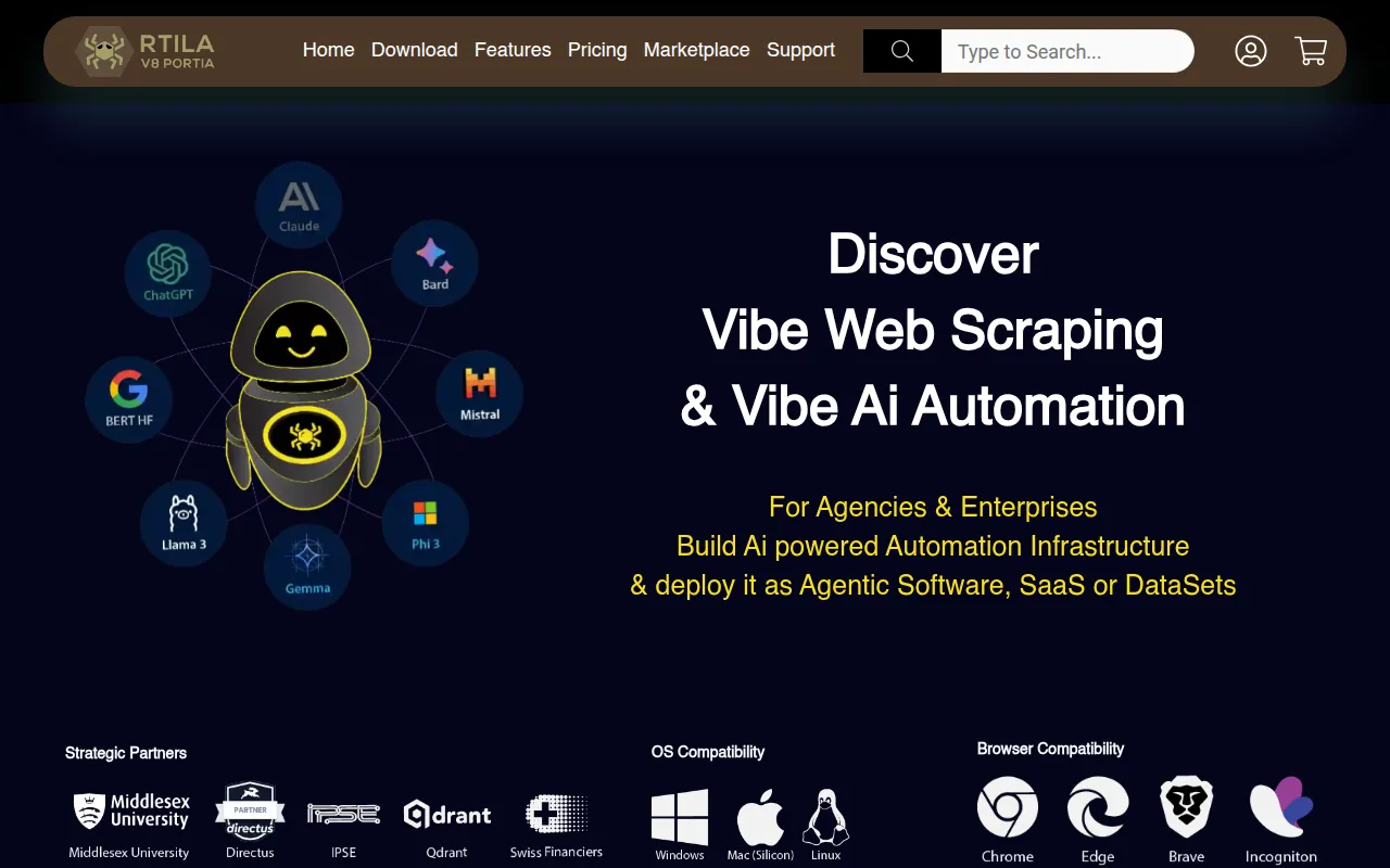rtila software interface screenshot