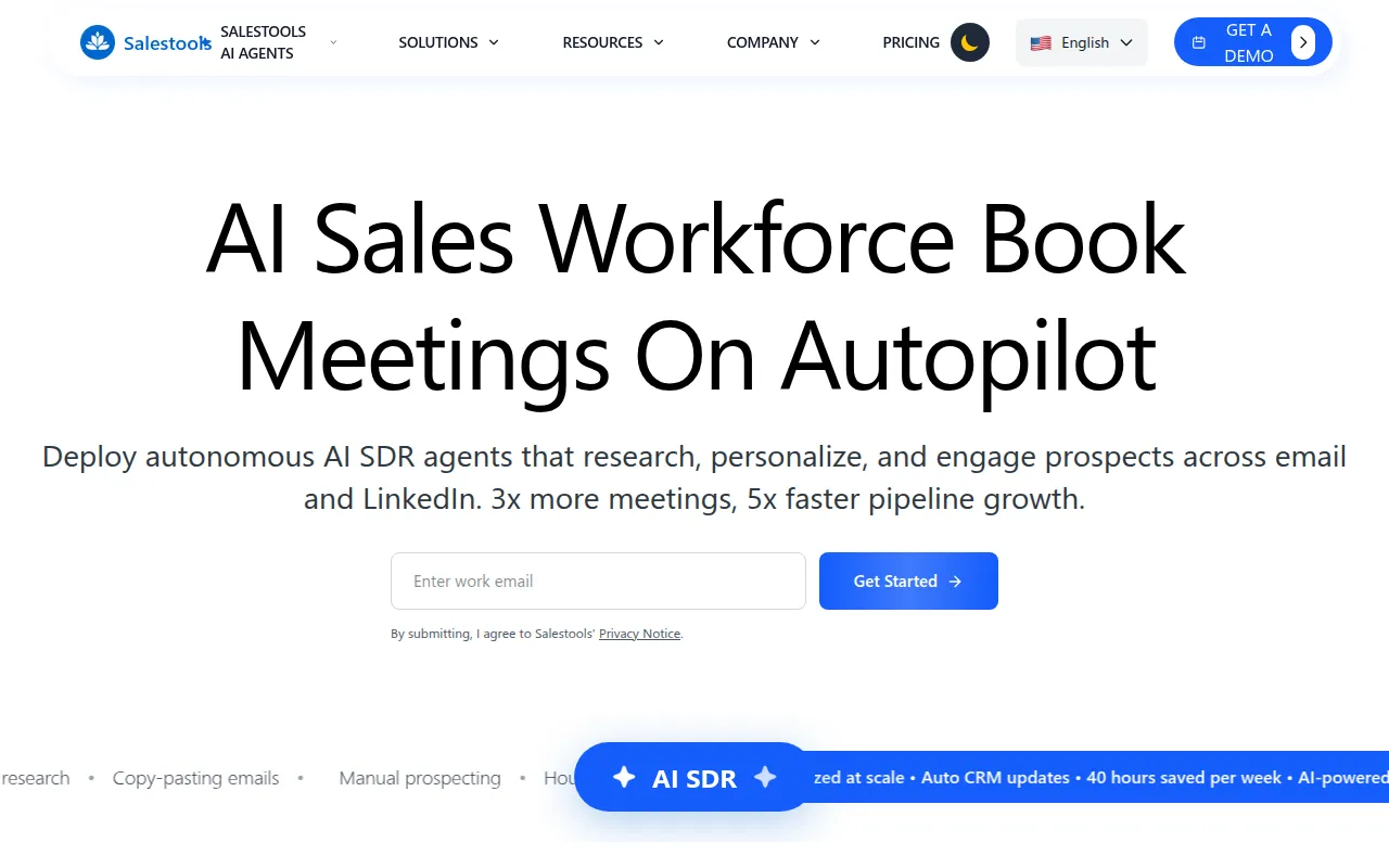 salestools io software interface screenshot