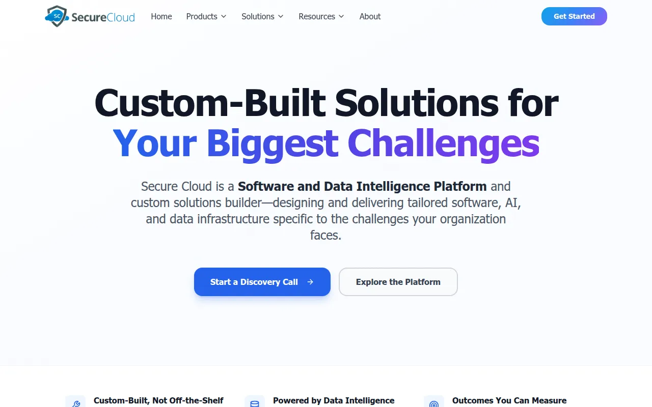 SecureCloud software interface screenshot