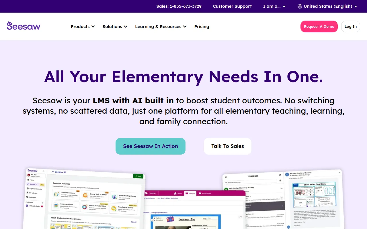 seesaw software interface screenshot