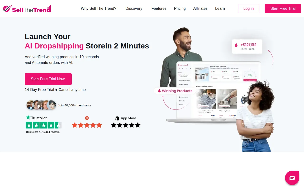 sell the trend software interface screenshot