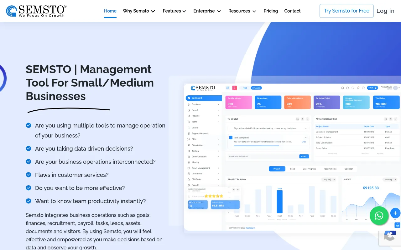 semsto software interface screenshot