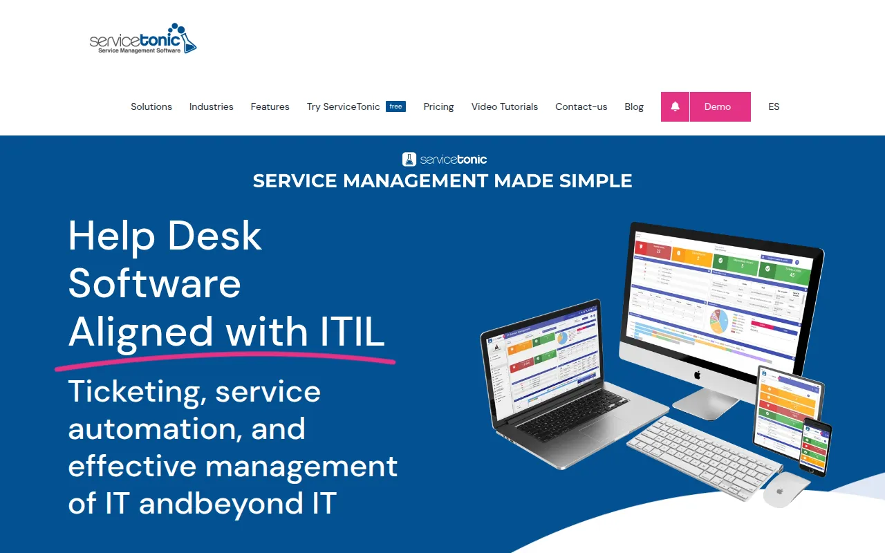 servicetonic software interface screenshot