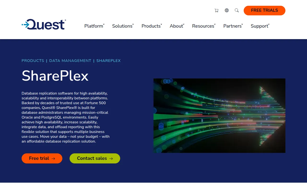 shareplex software interface screenshot