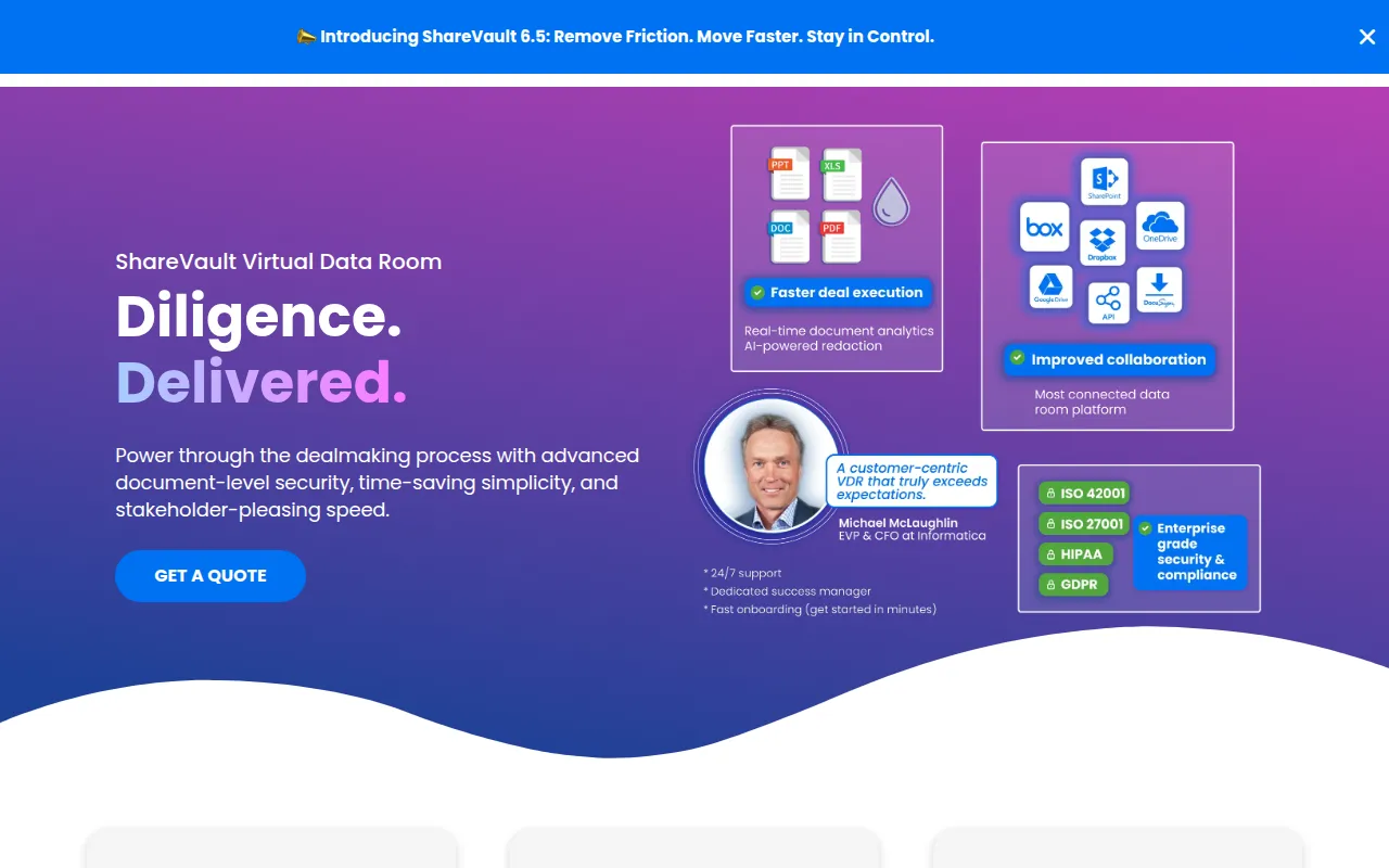sharevault software interface screenshot