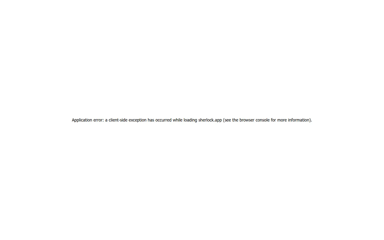 Sherlock software interface screenshot
