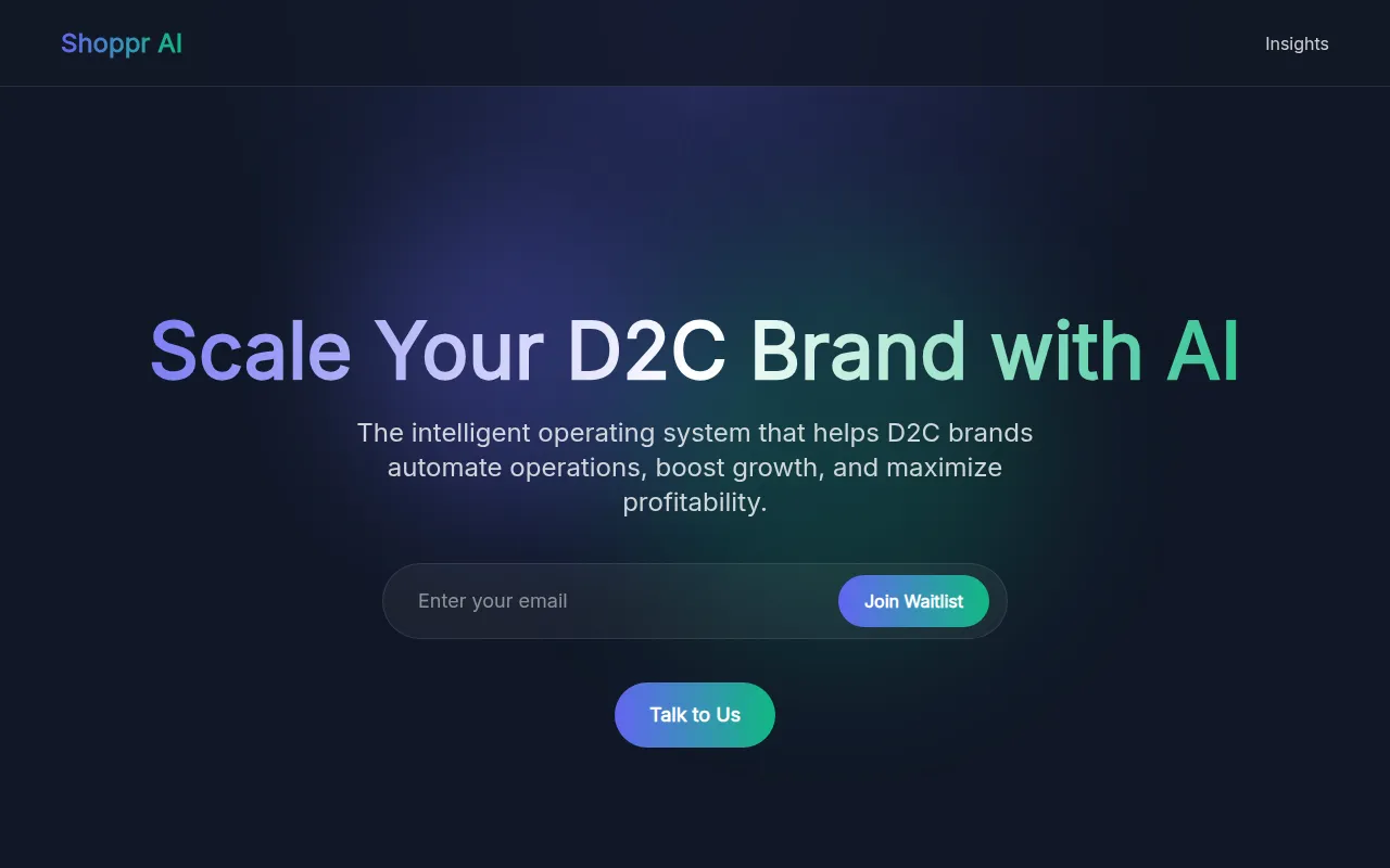 shoppr software interface screenshot